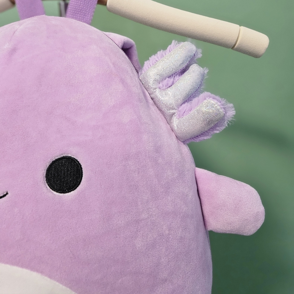 Squishmallows Lavender Axolotl Plush Backpack - Picture 2 of 7